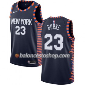 Camiseta Hombre NBA New York Knicks Trey Burke 23 2018-19 Nike City Edition Navy Swingman